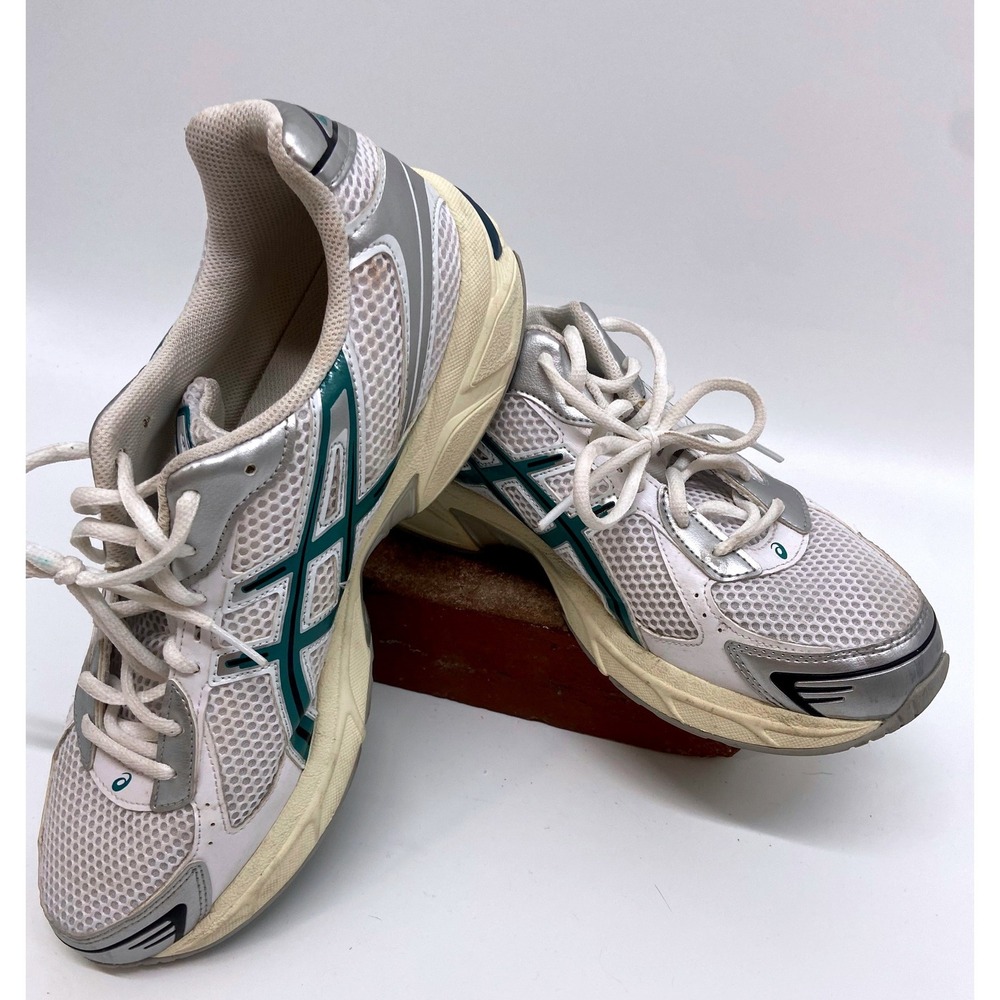 Men's Asics Gel-1130 White /Silver/‎ Teal Running Shoes 1203A609  Size 11